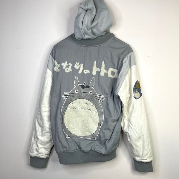Hot Topic Studio Ghibli My Neighbor Totoro Icons Varsity Patch Jacket Mens L - Picture 9 of 17